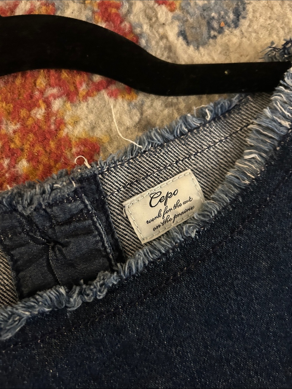 Cepo Denim Dark Blue Denim Mini Shift Dress with Pocket - Picture 4 of 5